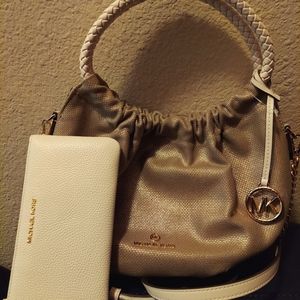 Michael kors gold handbag